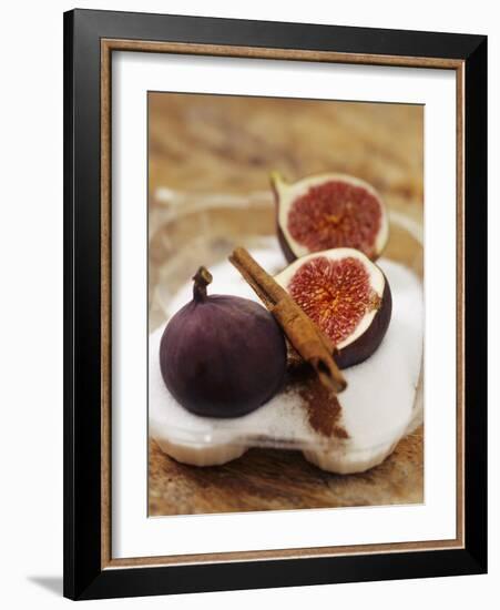 Fresh Figs, Sugar and Cinnamon Stick-Eising Studio - Food Photo and Video-Framed Photographic Print
