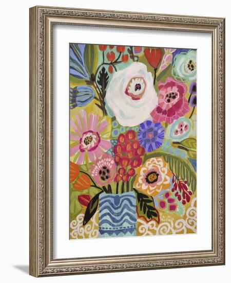 Fresh Flowers in Vase II-null-Framed Art Print