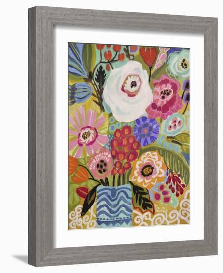 Fresh Flowers in Vase II-null-Framed Art Print