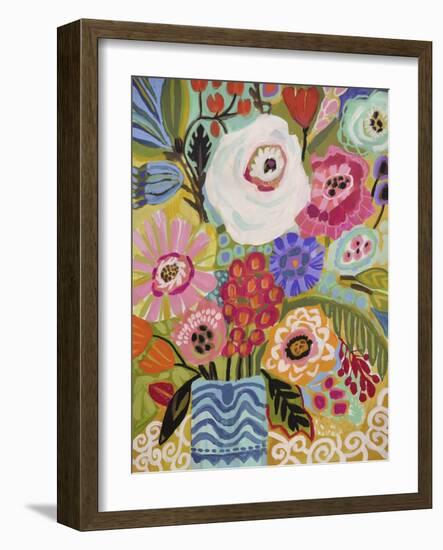 Fresh Flowers in Vase II-null-Framed Art Print