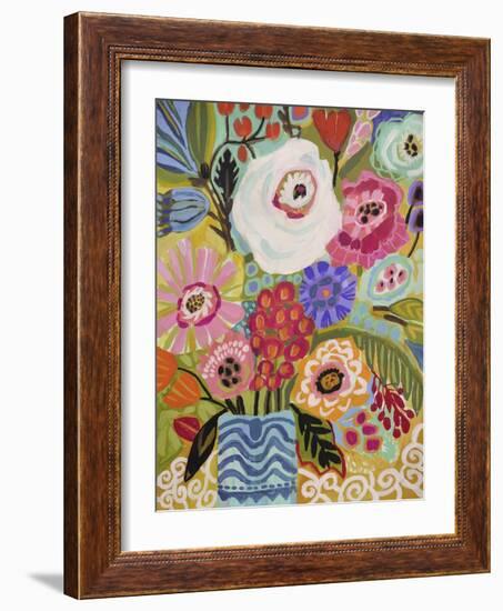 Fresh Flowers in Vase II-null-Framed Art Print