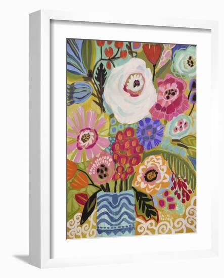 Fresh Flowers in Vase II-null-Framed Art Print