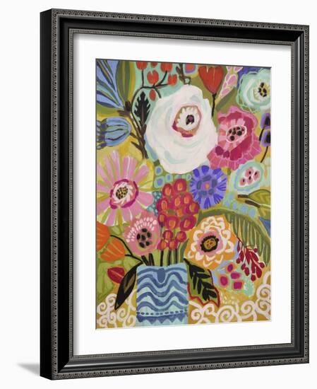 Fresh Flowers in Vase II-null-Framed Art Print