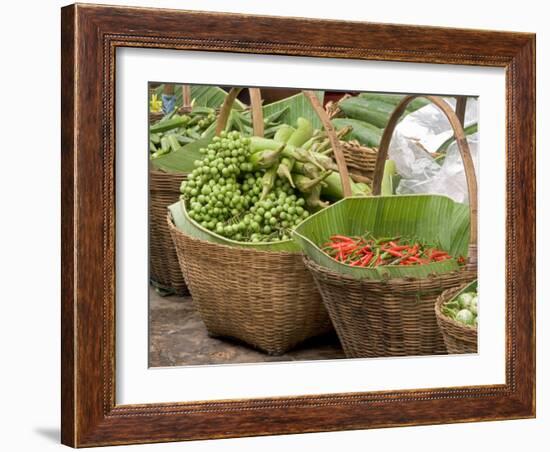 Fresh Fruit and Vegetable Market, Khon Kaen, Isan, Thailand-Gavriel Jecan-Framed Photographic Print