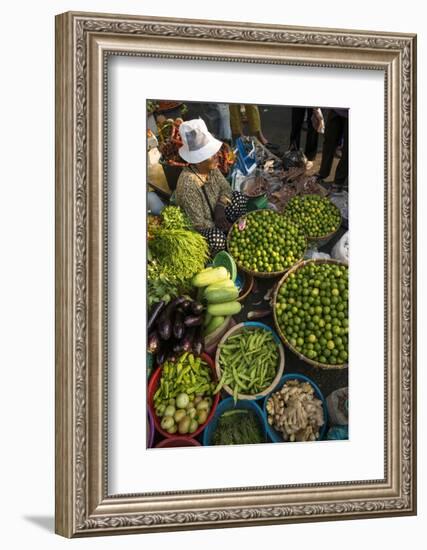 Fresh Fruit and Vegetables at Food Market, Phnom Penh, Cambodia, Indochina, Southeast Asia, Asia-Ben Pipe-Framed Photographic Print