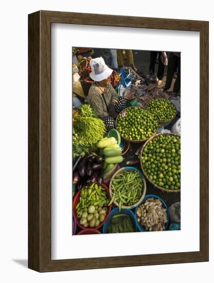 Fresh Fruit and Vegetables at Food Market, Phnom Penh, Cambodia, Indochina, Southeast Asia, Asia-Ben Pipe-Framed Photographic Print