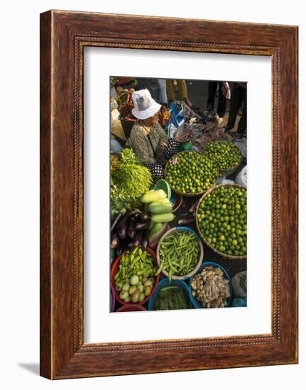 Fresh Fruit and Vegetables at Food Market, Phnom Penh, Cambodia, Indochina, Southeast Asia, Asia-Ben Pipe-Framed Photographic Print