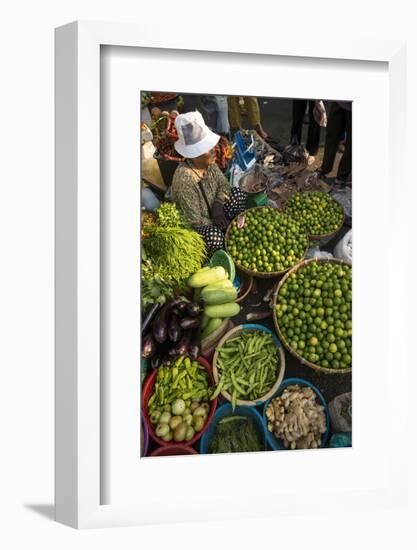 Fresh Fruit and Vegetables at Food Market, Phnom Penh, Cambodia, Indochina, Southeast Asia, Asia-Ben Pipe-Framed Photographic Print