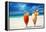 Fresh Fruit Juices on a Tropical Beach-Iakov Kalinin-Framed Premier Image Canvas