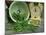 Fresh Garden Peas in an Old Colander with Old Salter Scales and Seed Packet-Michelle Garrett-Mounted Photographic Print