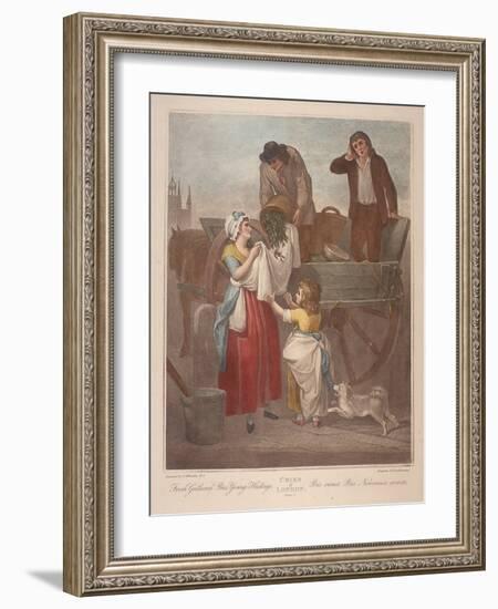 Fresh Gathered Peas Young Hastings, Cries of London, C1870-Francis Wheatley-Framed Giclee Print