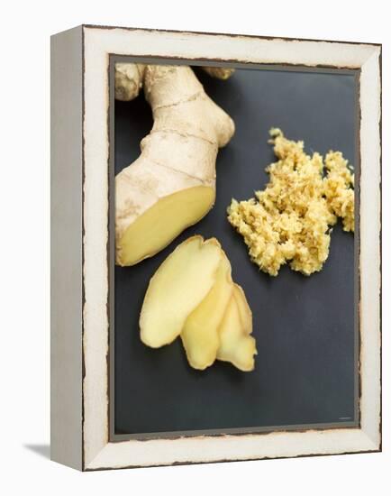 Fresh Ginger Root in Slices and Grated-Winfried Heinze-Framed Premier Image Canvas