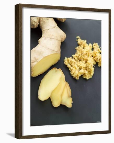 Fresh Ginger Root in Slices and Grated-Winfried Heinze-Framed Photographic Print