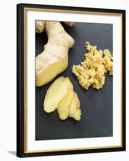 Fresh Ginger Root in Slices and Grated-Winfried Heinze-Framed Photographic Print