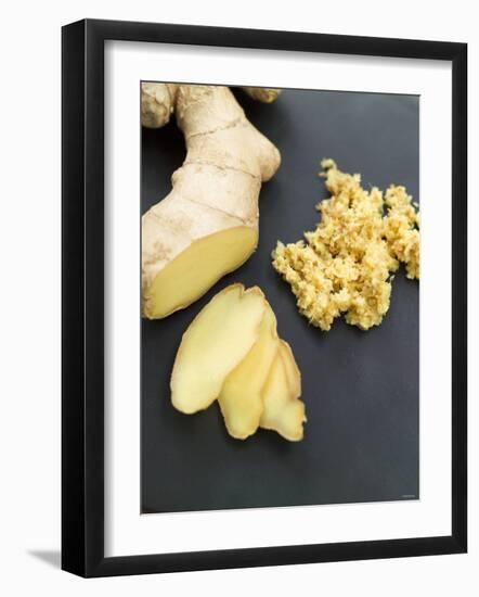 Fresh Ginger Root in Slices and Grated-Winfried Heinze-Framed Photographic Print