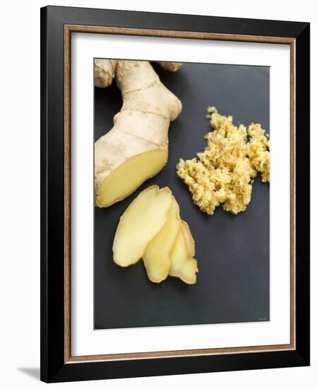 Fresh Ginger Root in Slices and Grated-Winfried Heinze-Framed Photographic Print