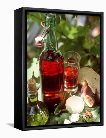 Fresh Goat's Cheese, Figs, Oil and Rose Wine from Provence-Jocelyn Demeurs-Framed Premier Image Canvas