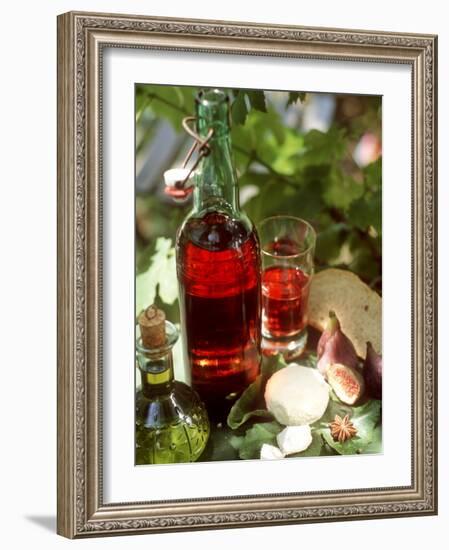 Fresh Goat's Cheese, Figs, Oil and Rose Wine from Provence-Jocelyn Demeurs-Framed Photographic Print