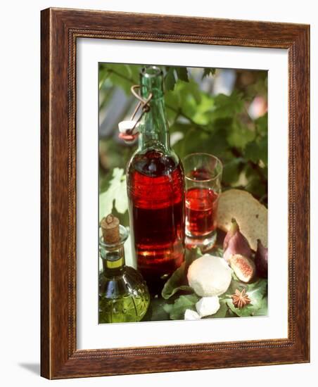 Fresh Goat's Cheese, Figs, Oil and Rose Wine from Provence-Jocelyn Demeurs-Framed Photographic Print