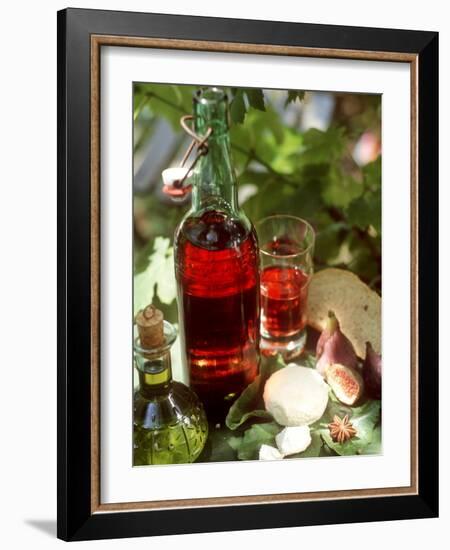 Fresh Goat's Cheese, Figs, Oil and Rose Wine from Provence-Jocelyn Demeurs-Framed Photographic Print