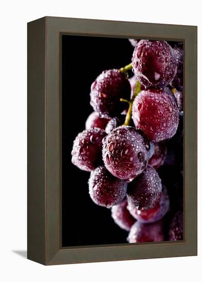 Fresh Grapes with Drops-Gresei-Framed Premier Image Canvas