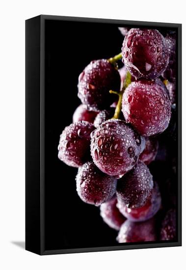 Fresh Grapes with Drops-Gresei-Framed Premier Image Canvas