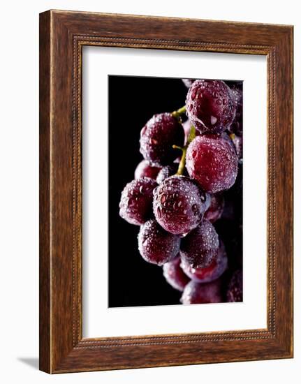 Fresh Grapes with Drops-Gresei-Framed Photographic Print