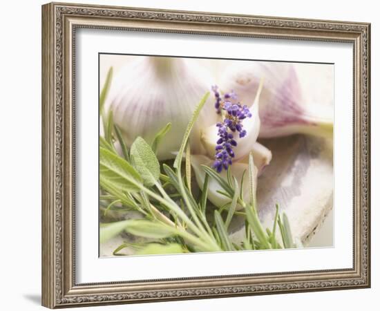 Fresh Herbs and Garlic-Eising Studio - Food Photo and Video-Framed Photographic Print