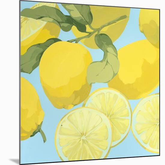 Fresh Lemons-Martha Negley-Mounted Premium Giclee Print