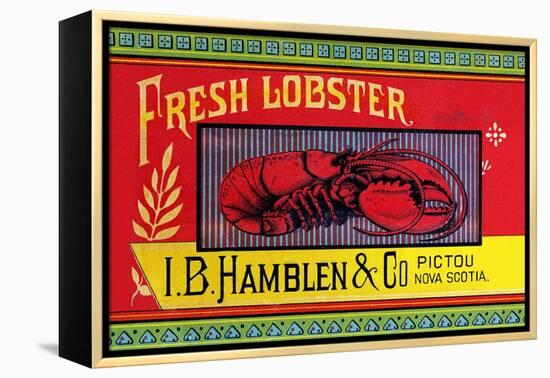 Fresh Lobster-Sun Lithograph Co-Framed Stretched Canvas