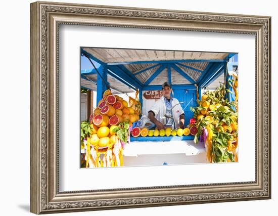 Fresh Orange Juice Vendor, Essaouira, Formerly Mogador, Morocco, North Africa, Africa-Matthew Williams-Ellis-Framed Photographic Print