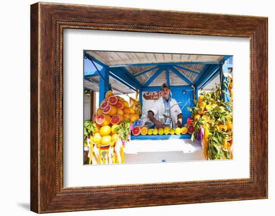 Fresh Orange Juice Vendor, Essaouira, Formerly Mogador, Morocco, North Africa, Africa-Matthew Williams-Ellis-Framed Photographic Print