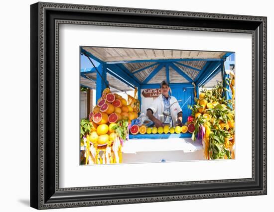 Fresh Orange Juice Vendor, Essaouira, Formerly Mogador, Morocco, North Africa, Africa-Matthew Williams-Ellis-Framed Photographic Print