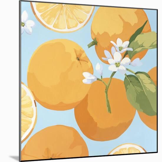 Fresh Oranges-Martha Negley-Mounted Giclee Print