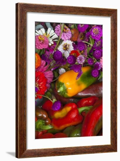 Fresh Organic Vegetables at a Farmers' Market, Savannah, Georgia, USA-Joanne Wells-Framed Photographic Print