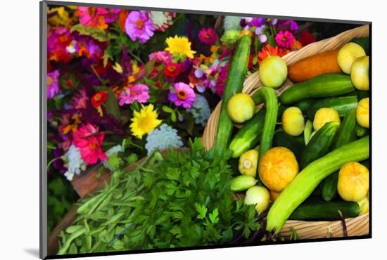 Fresh Organic Vegetables at a Farmers' Market, Savannah, Georgia, USA-Joanne Wells-Mounted Photographic Print