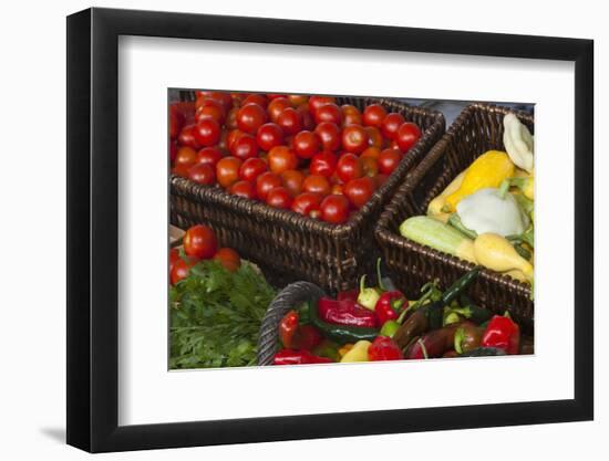 Fresh Organic Vegetables at a Farmers' Market, Savannah, Georgia, USA-Joanne Wells-Framed Photographic Print