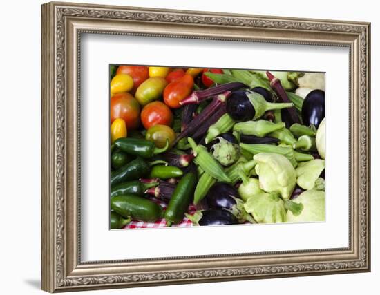 Fresh Organic Vegetables at a Farmers' Market, Savannah, Georgia, USA-Joanne Wells-Framed Photographic Print