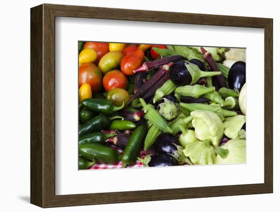 Fresh Organic Vegetables at a Farmers' Market, Savannah, Georgia, USA-Joanne Wells-Framed Photographic Print