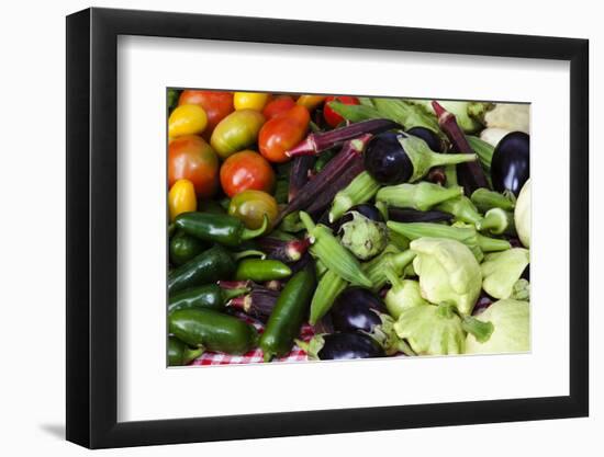 Fresh Organic Vegetables at a Farmers' Market, Savannah, Georgia, USA-Joanne Wells-Framed Photographic Print