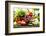 Fresh Organic Vegetables in Wicker Basket in the Garden-monticello-Framed Photographic Print