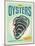 Fresh Oysters Retro Poster Design-lukeruk-Mounted Photographic Print