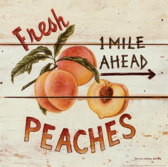 Fresh Peaches-David Carter Brown-Framed Print Mount