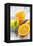 Fresh Pressed Orange Juice and Oranges-Jana Ihle-Framed Premier Image Canvas