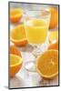 Fresh Pressed Orange Juice and Oranges-Jana Ihle-Mounted Photographic Print