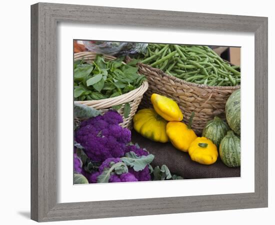 Fresh Produce at the Farmers Market in Whitefish, Montana, USA-Chuck Haney-Framed Photographic Print