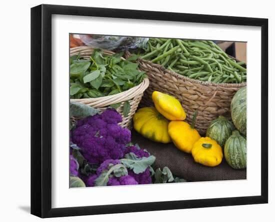 Fresh Produce at the Farmers Market in Whitefish, Montana, USA-Chuck Haney-Framed Photographic Print