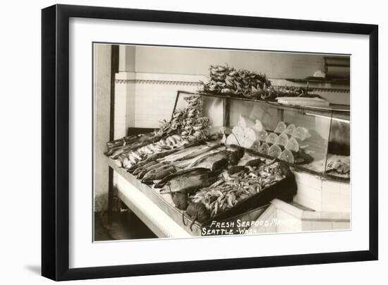 Fresh Seafood, Seattle, Washington-null-Framed Art Print