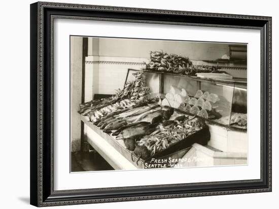 Fresh Seafood, Seattle, Washington-null-Framed Art Print