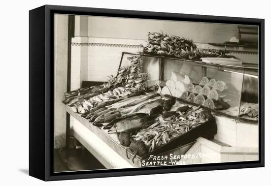 Fresh Seafood, Seattle, Washington-null-Framed Stretched Canvas